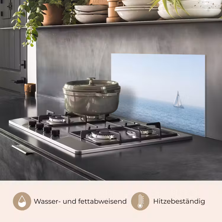 Spritzschutz Küche - Horizont - Segelboot - Meer — 2
