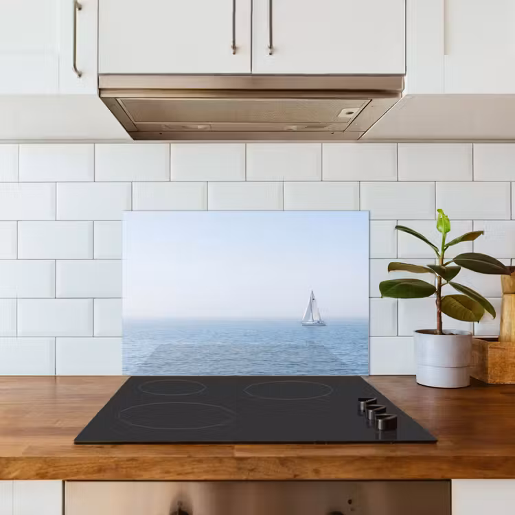 Spritzschutz Küche - Horizont - Segelboot - Meer — 3