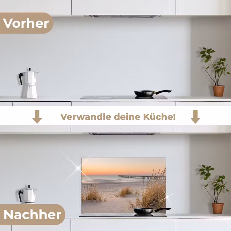 Spritzschutz Küche - Pier - Sonnenuntergang - Strand — 7