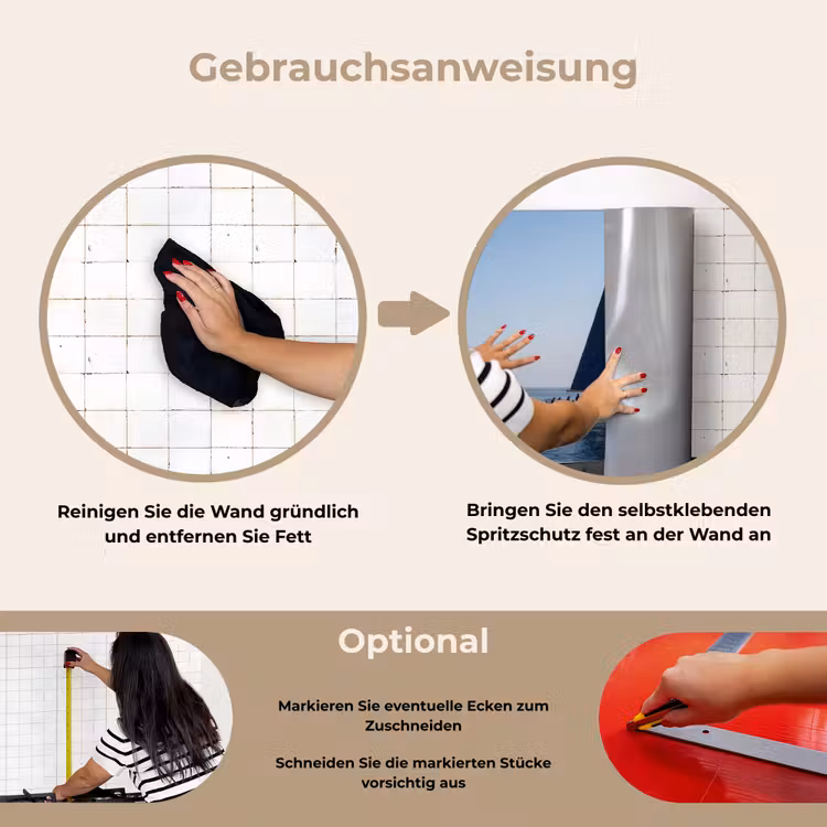 Spritzschutz Küche - Segelboot - Meer - Blau — 6