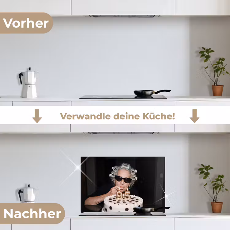 Spritzschutz Küche - Geburtstag - Lockenstift - Oma — 7