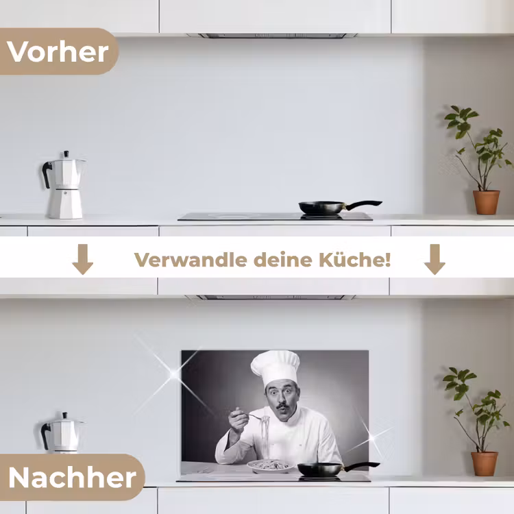 Spritzschutz Küche - Koch - Spaghetti - Nudeln — 7