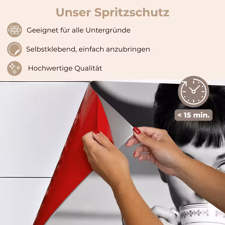 Spritzschutz Küche - Porträt - Tee - Frau — 4