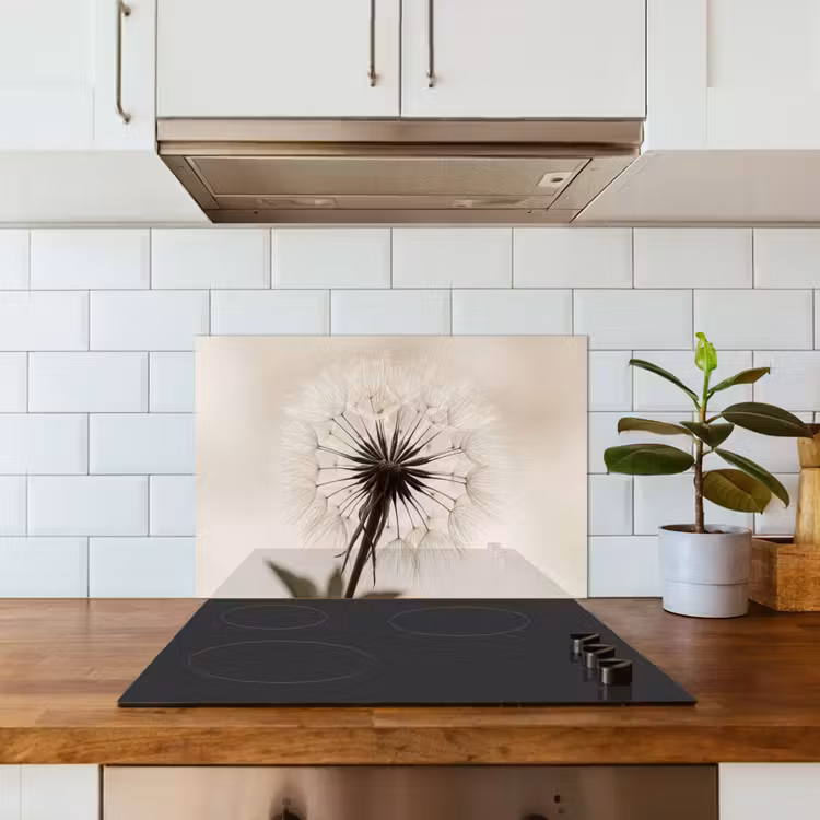 Spritzschutz Küche - Pusteblume - Minimalistisch - Weiß — 3
