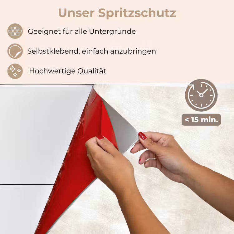 Spritzschutz Küche - Dezent - Textur - Beige — 4