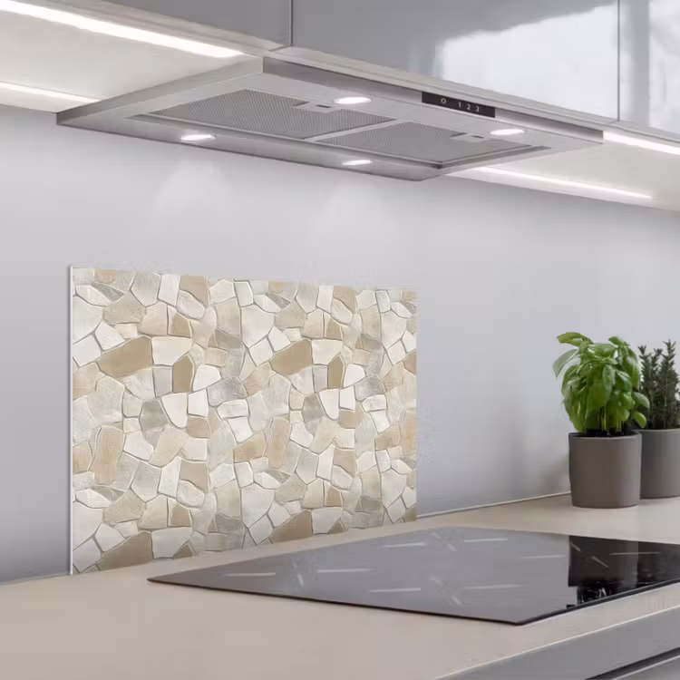 Spritzschutz Küche - Mosaik - Steine - Beige — 1