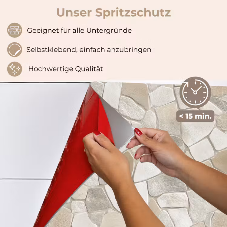 Spritzschutz Küche - Mosaik - Steine - Beige — 4
