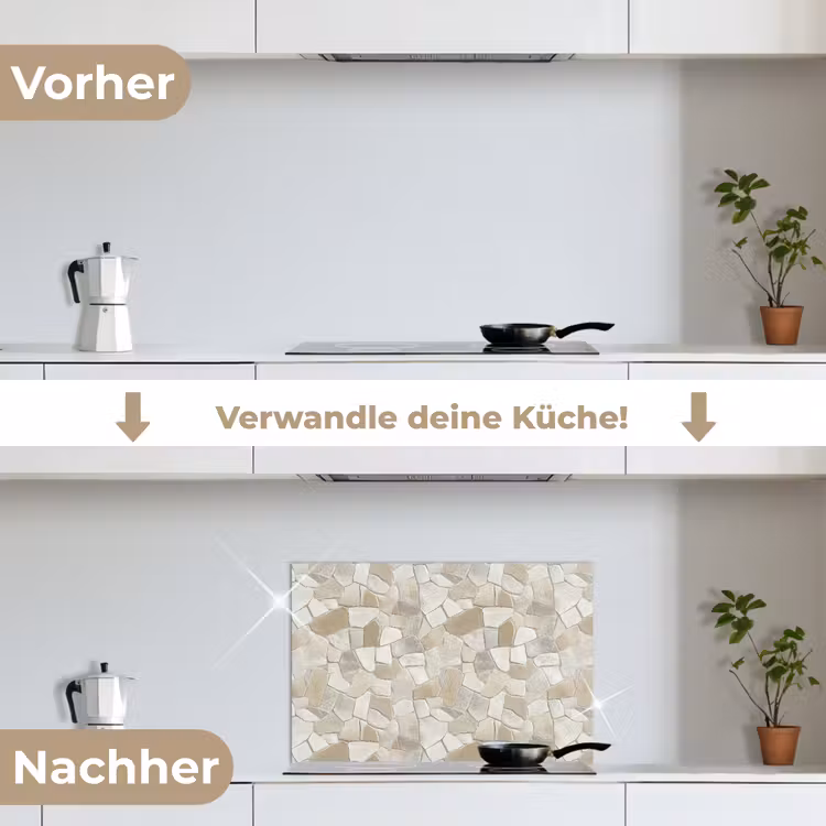 Spritzschutz Küche - Mosaik - Steine - Beige — 7