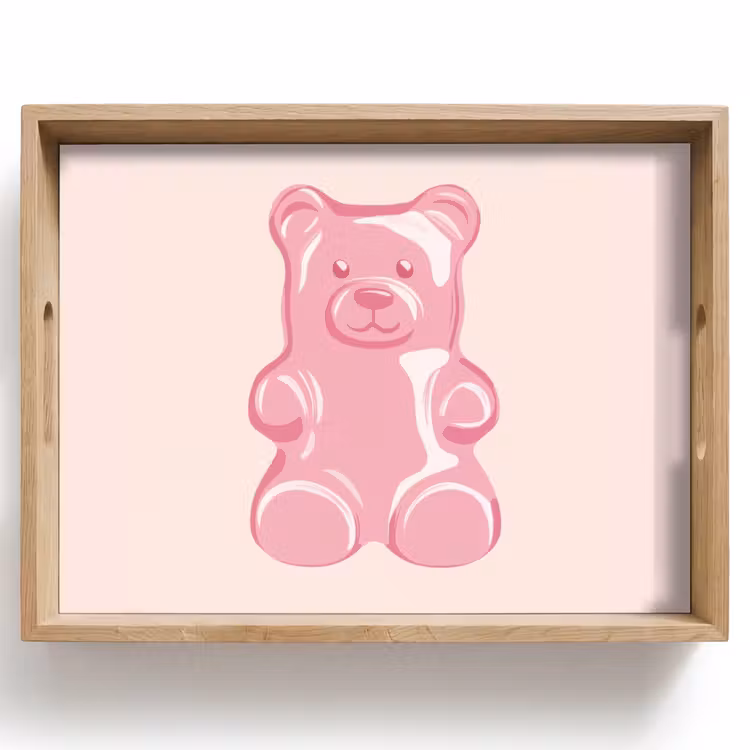 Tablett - Bär - Rosa - Bonbon — 1