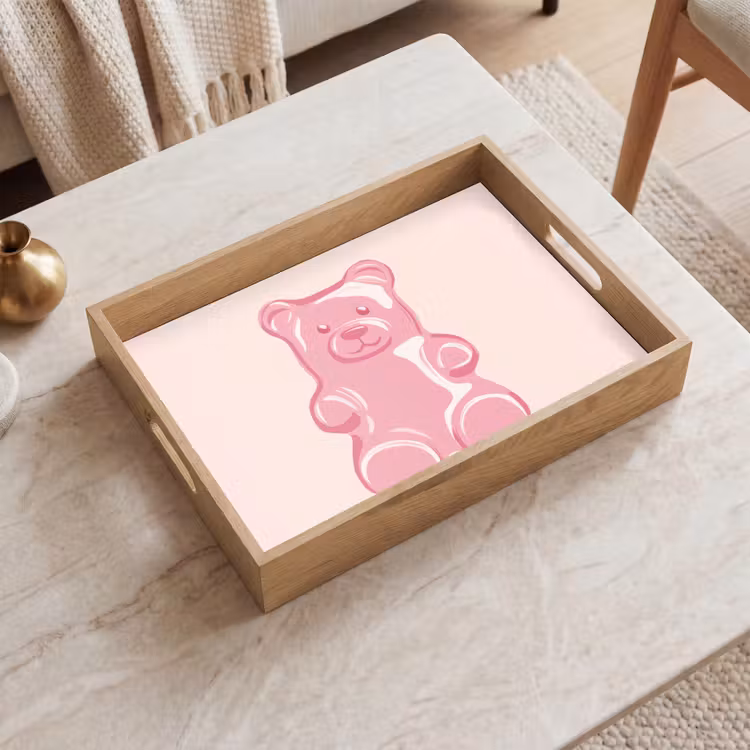Tablett - Bär - Rosa - Bonbon — 2