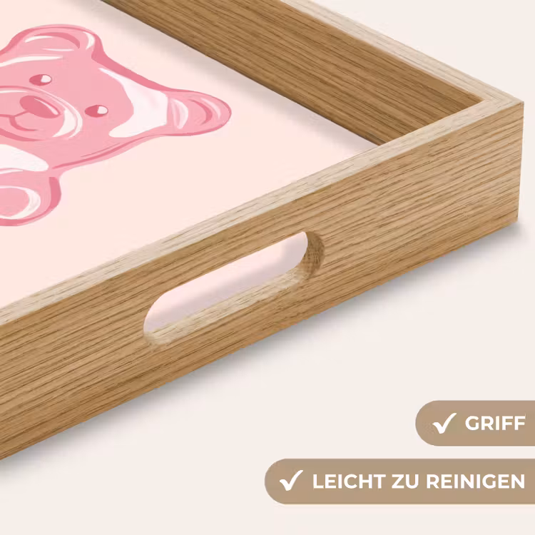 Tablett - Bär - Rosa - Bonbon — 8