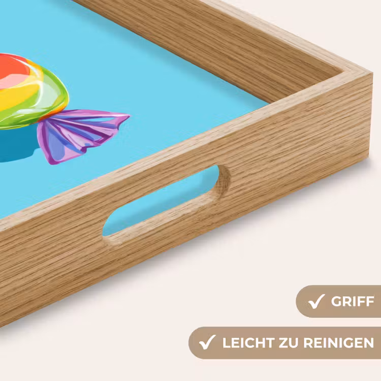 Tablett - Blau - Bonbon - Regenbogen — 8