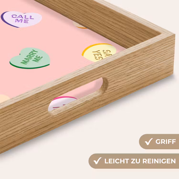 Tablett - Herz - Bonbon - Pastell - Text — 8