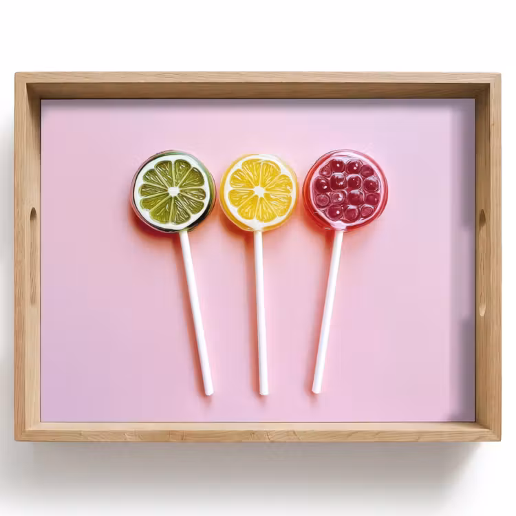 Tablett - Lollipop - Bonbon - Zitrusfrucht — 1