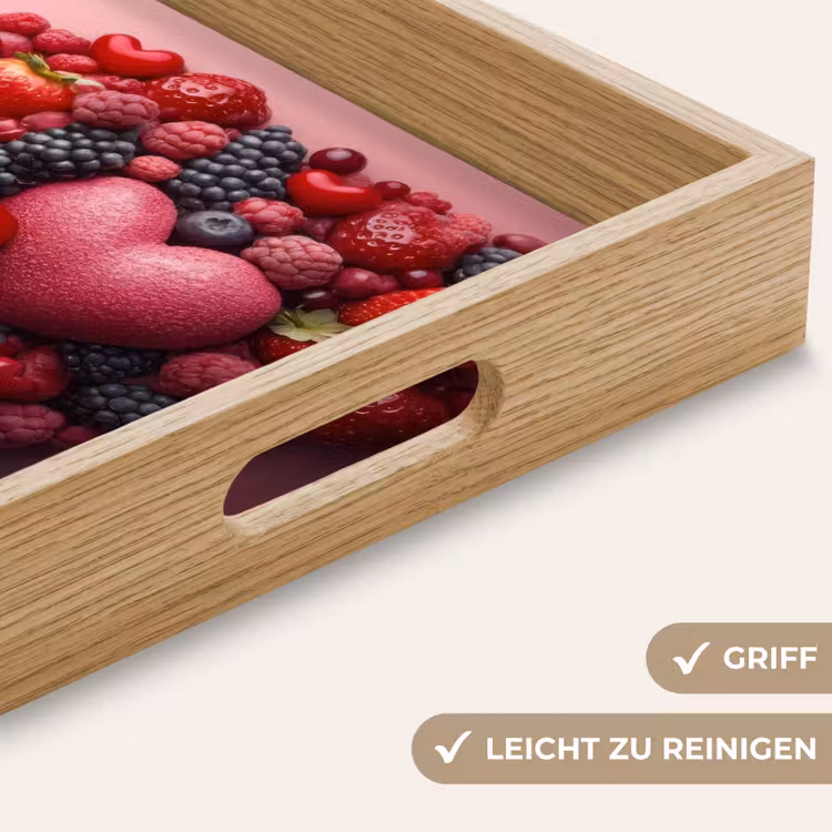 Tablett - Obst - Herzen - Erdbeeren - Himbeeren - Heidelbeeren — 8