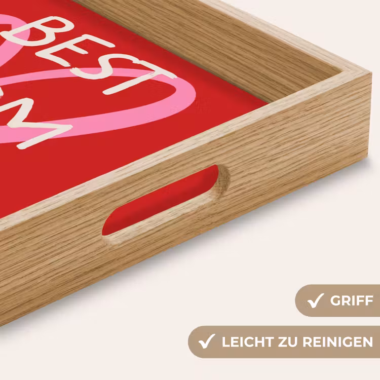 Tablett - Mutter - Zitat - Herz - Rot — 8