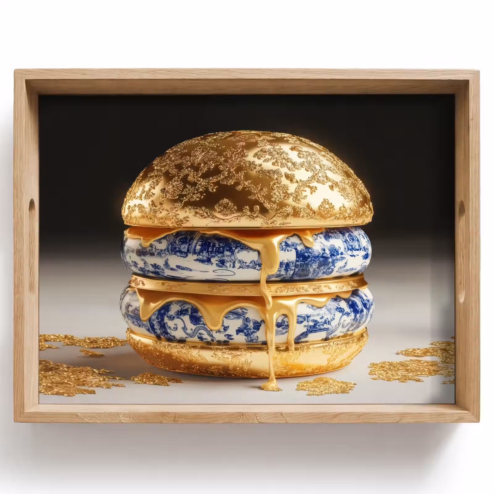 Tablett - Delfter Blau - Gold - Citizen — 1