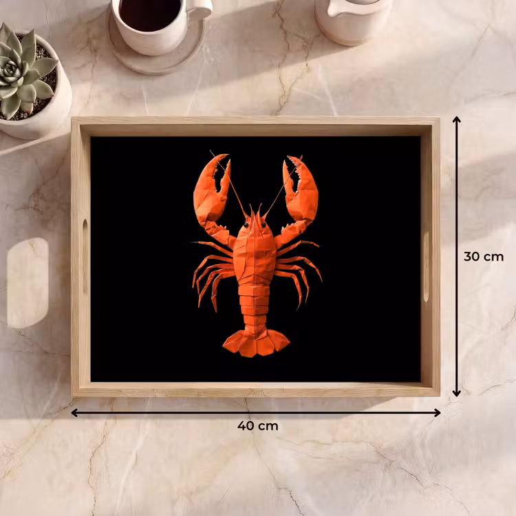 Tablett - Hummer - Papier - Origamipapier - Rot — 7