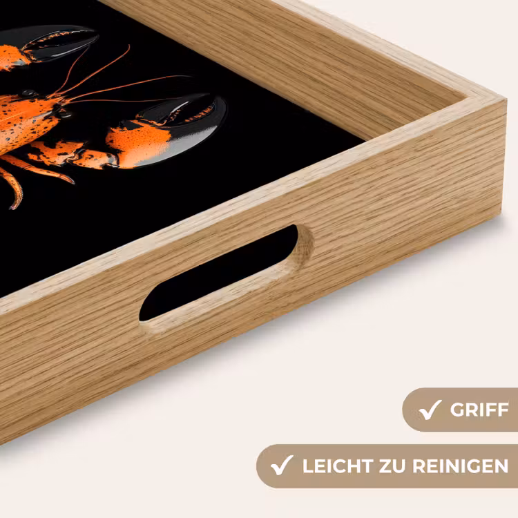 Tablett - Krebs - Orange - Schwarz - Modern — 8
