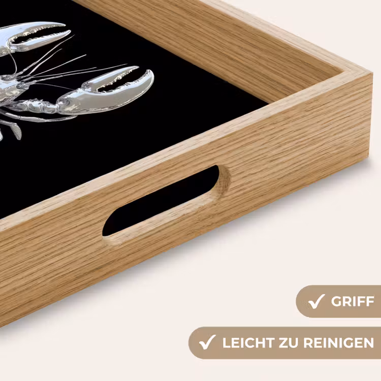 Tablett - Hummer - Silber - Metallisch - Luxus — 8