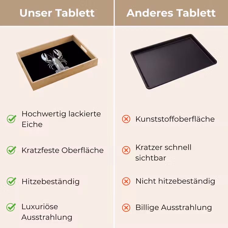 Tablett - Hummer - Silber - Metallisch - Luxus — 9