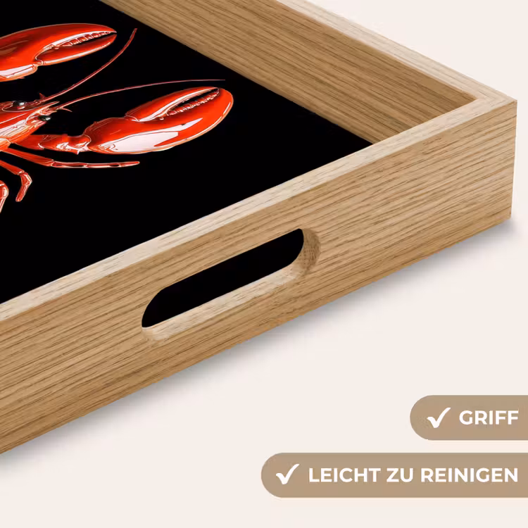 Tablett - Krebs - Glossier Rot - Schwarz — 8