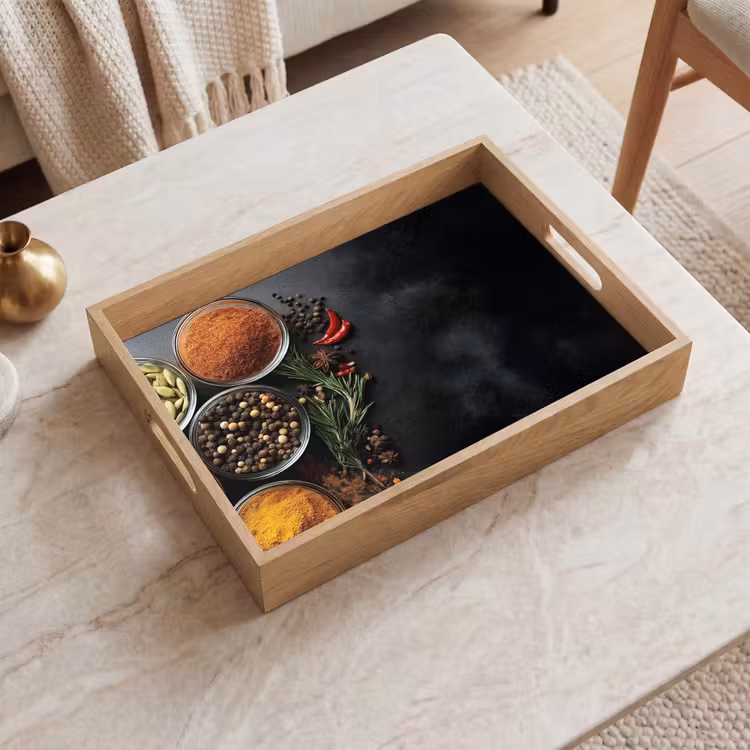 Tablett - Gläser - Tabletts - Blätter - Kräuter — 2