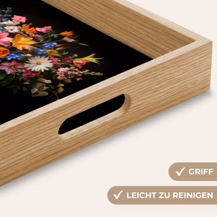 Tablett - Farbe - Vase - Blumen - Blumenstrauß — 8