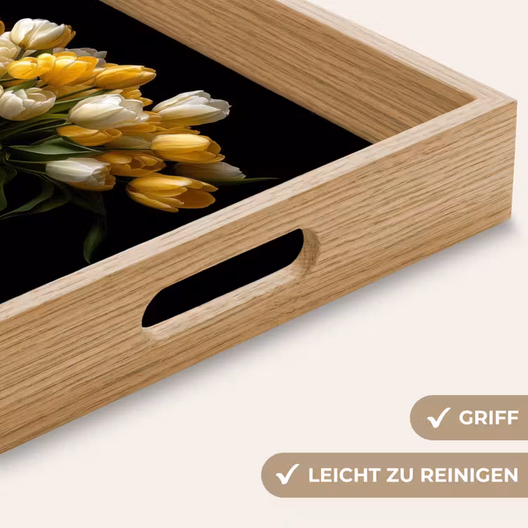 Tablett - Gelb - Tulpen - Vase - Blumen — 8
