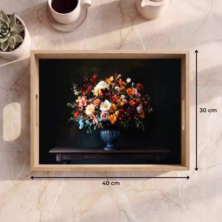 Tablett - Groß - Blumen - Vase - Blumenstrauß — 7