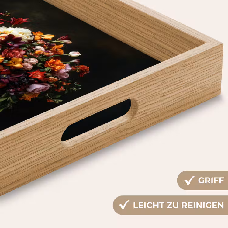 Tablett - Groß - Blumen - Vase - Blumenstrauß — 8