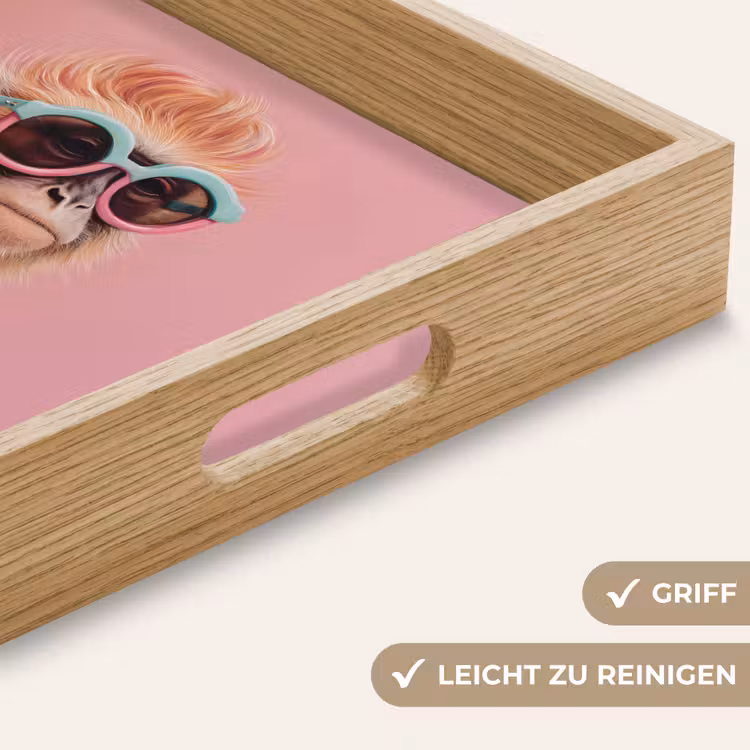 Tablett - Halstuch - Affe - Sonnenbrille - Jacke — 8