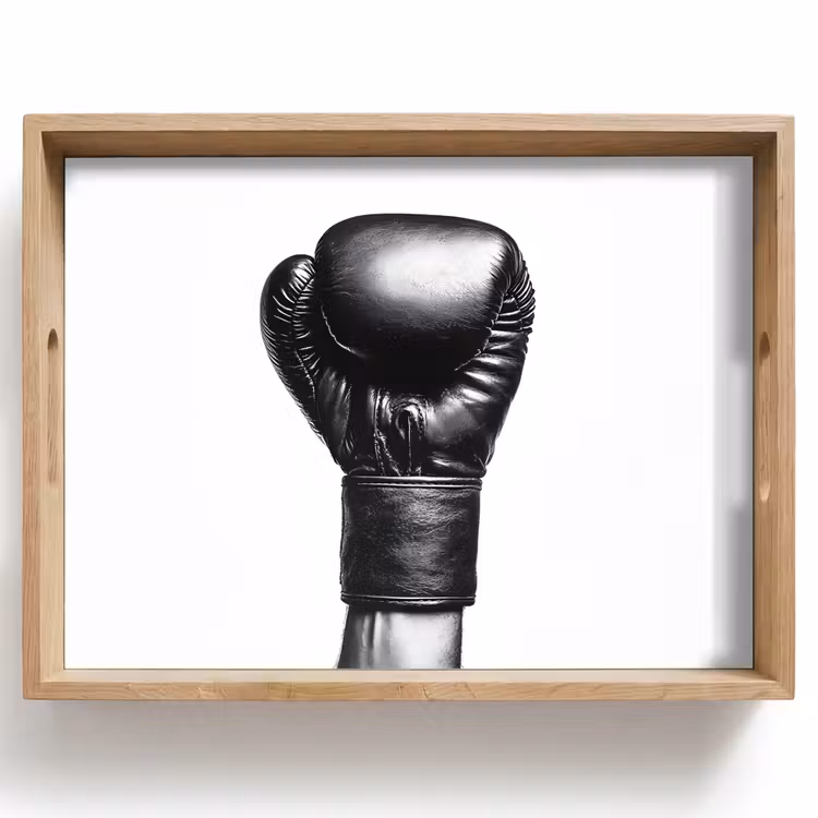 Tablett - Boxhandschuh - Schwarz - Hand — 1