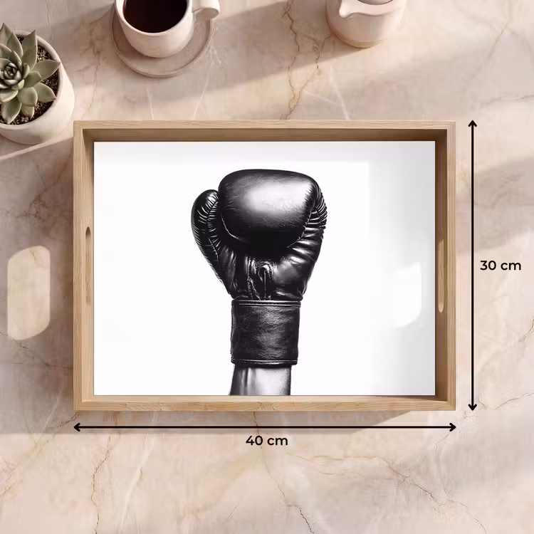 Tablett - Boxhandschuh - Schwarz - Hand — 7