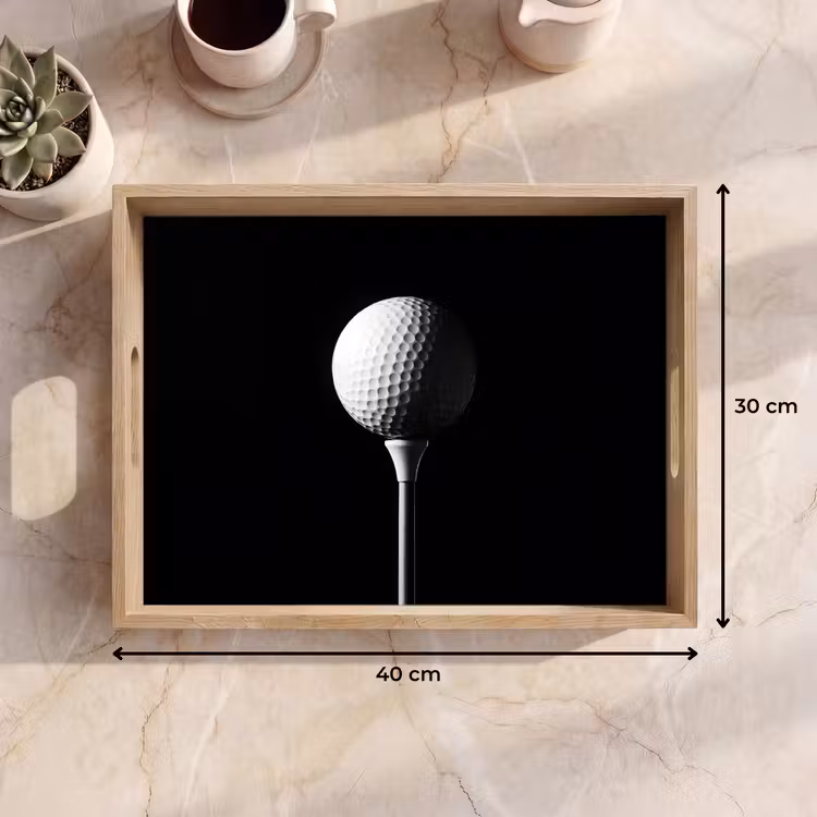 Tablett - Golfball - Minimalistisch - Weiß — 7