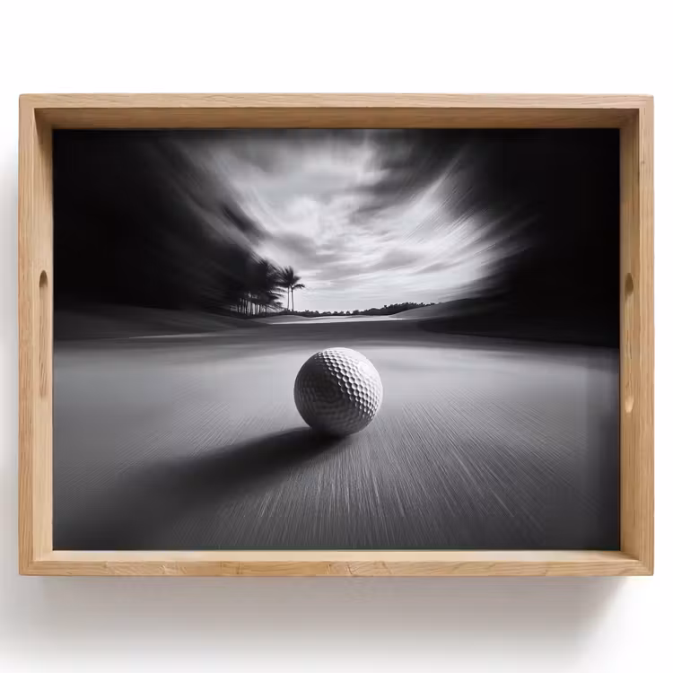 Tablett - Golfball - Unscharf - Schwarz — 1