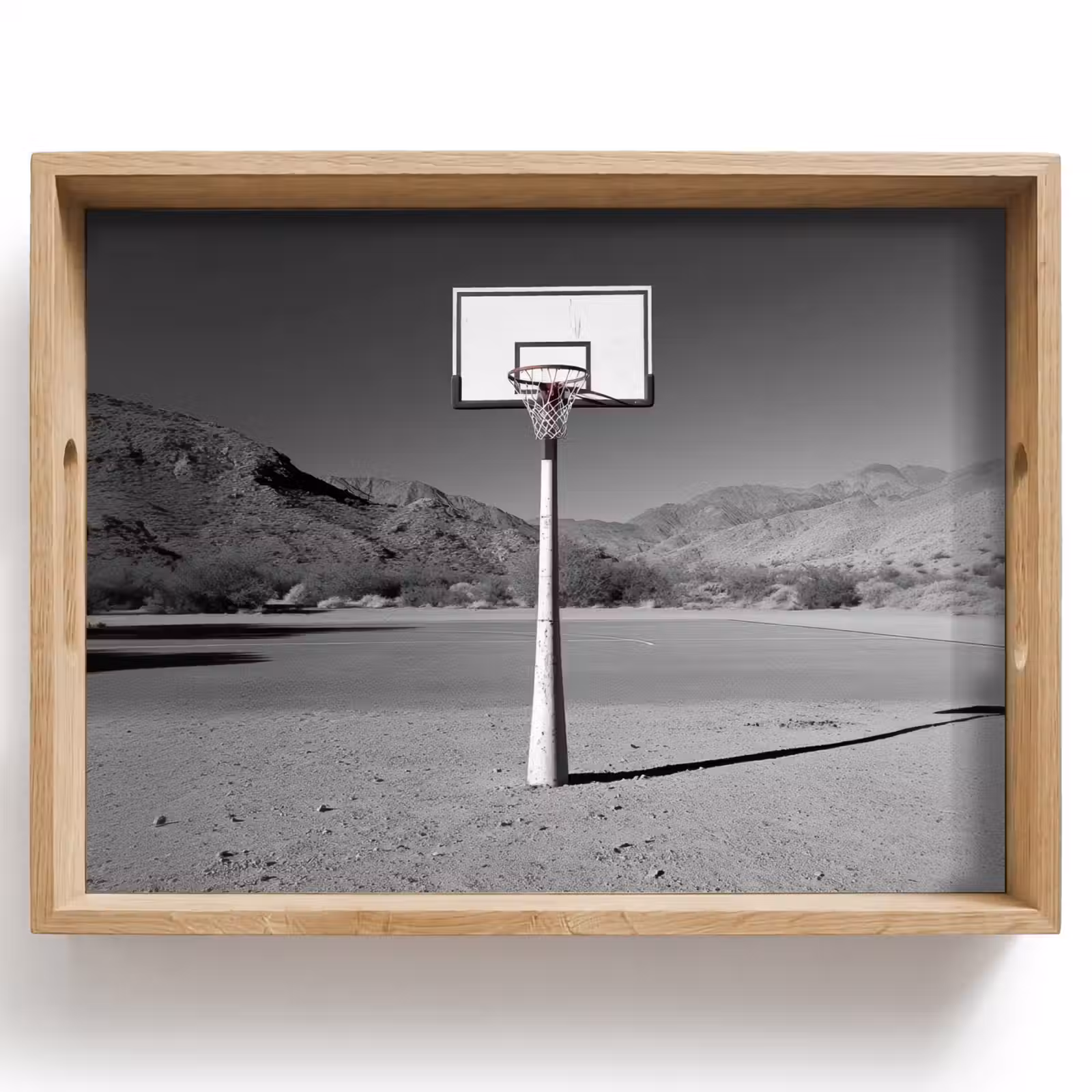 Tablett - Basketballstange - Landschaft - Sand - Weiß — 1
