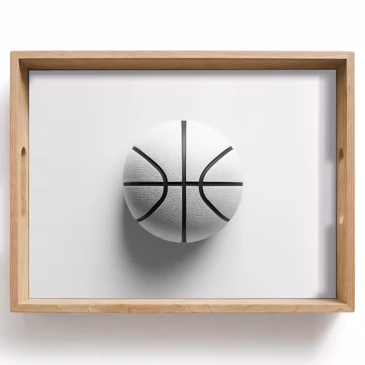 Tablett - Basketball - Weiß - Schatten - Linien — 1