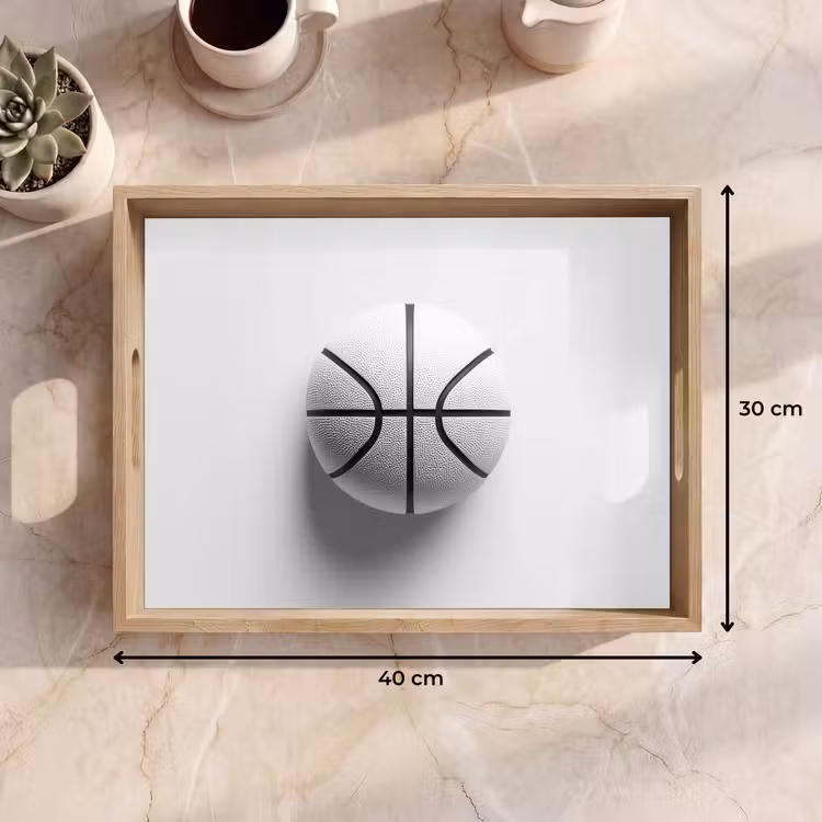Tablett - Basketball - Weiß - Schatten - Linien — 7