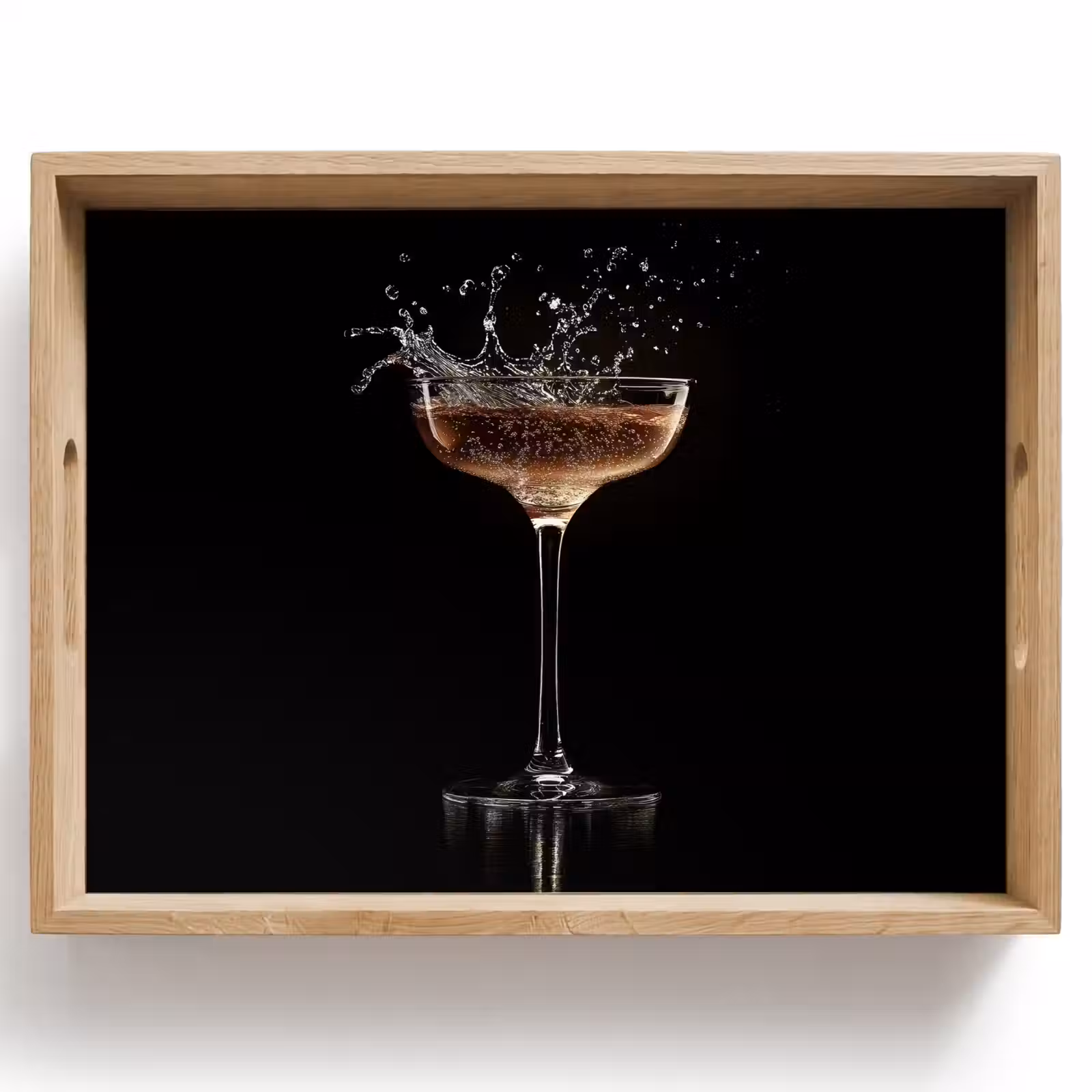 Tablett - Cocktail - Schwarz - Spritzer - Glas — 1