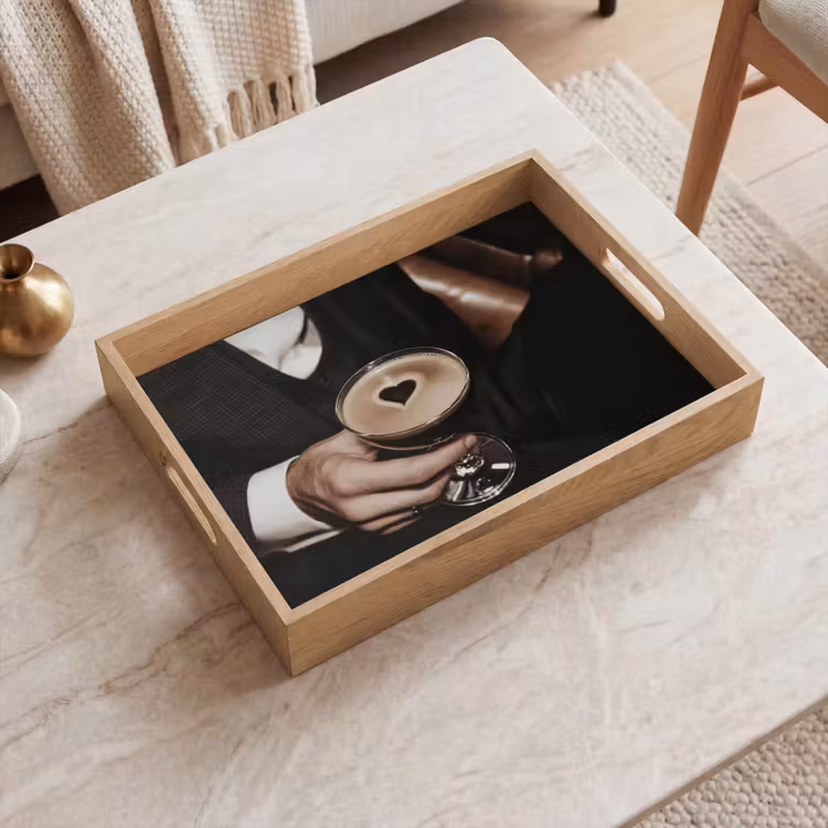 Tablett - Herz - Cocktail - Espresso Martini - Hand — 2