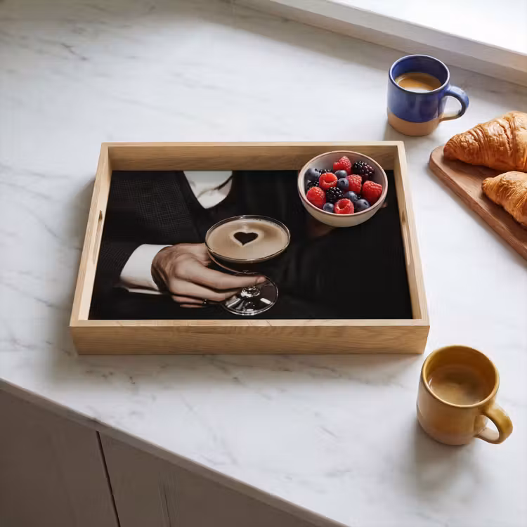 Tablett - Herz - Cocktail - Espresso Martini - Hand — 3