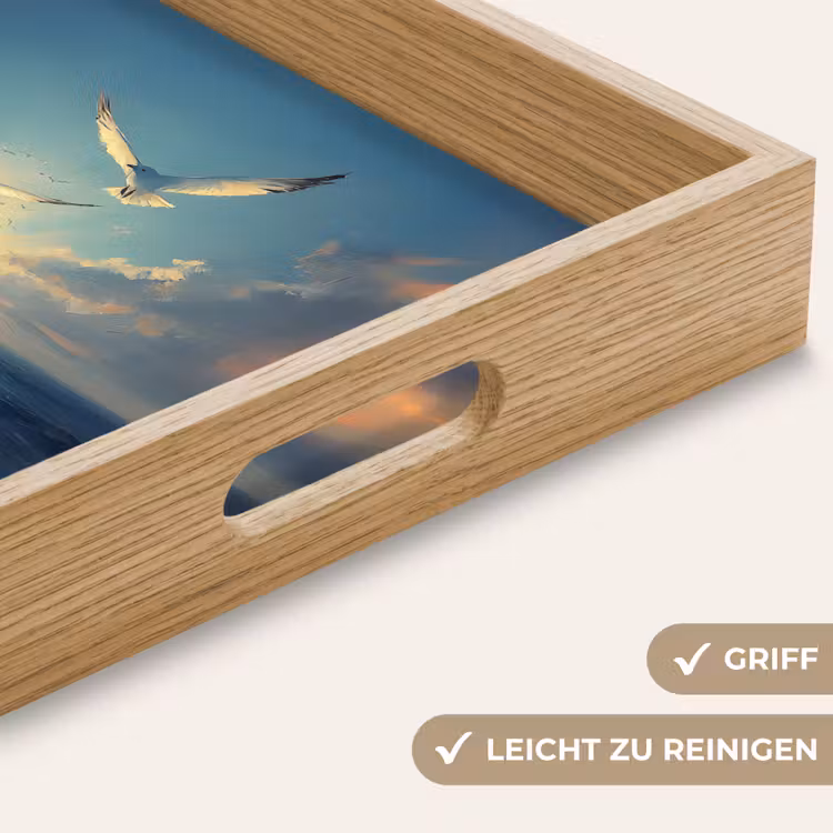 Tablett - Möwen - Meer - Wolken -Blau — 8