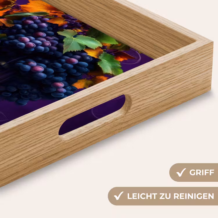 Tablett - Frau - Lila - Weintrauben — 8