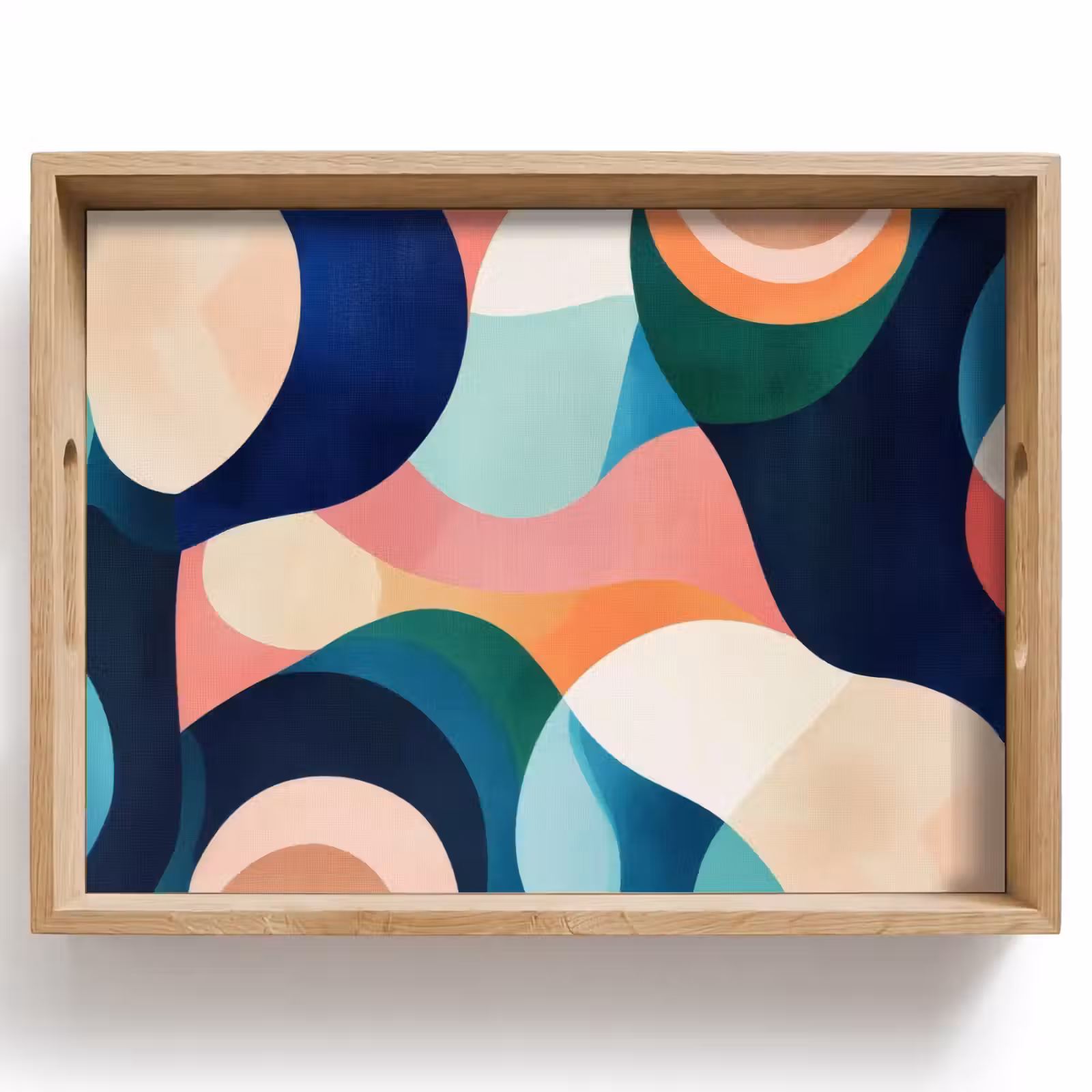 Tablett - Abstrakt - Blau - Rosa — 1