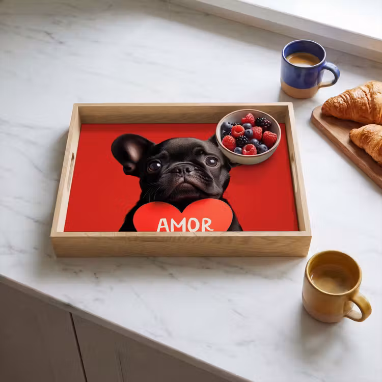 Tablett - Amor - Hund - Herz - Rot — 3