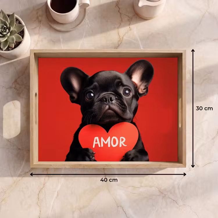Tablett - Amor - Hund - Herz - Rot — 7
