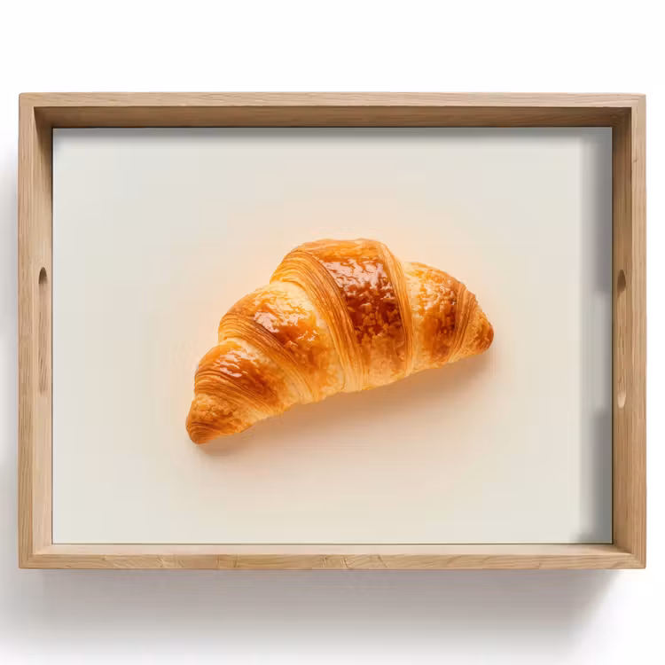 Tablett - Croissant - Brot - Beige — 1