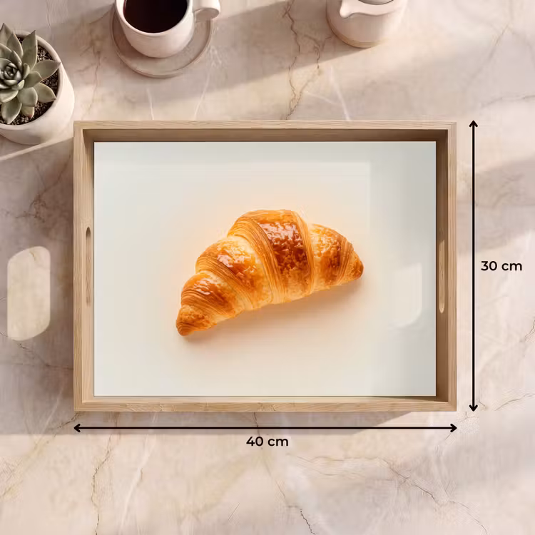 Tablett - Croissant - Brot - Beige — 7