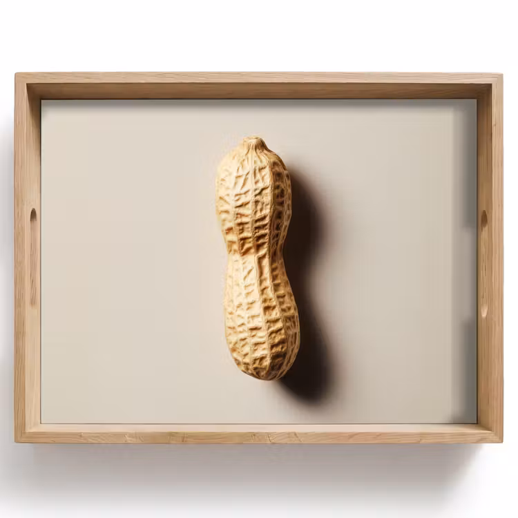 Tablett - Erdnuss - Roh - Beige — 1